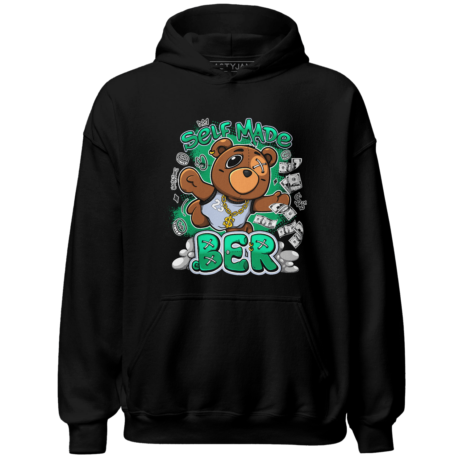 Lucky Green 5s Hoodie Match Self Made BER - NastyJamz