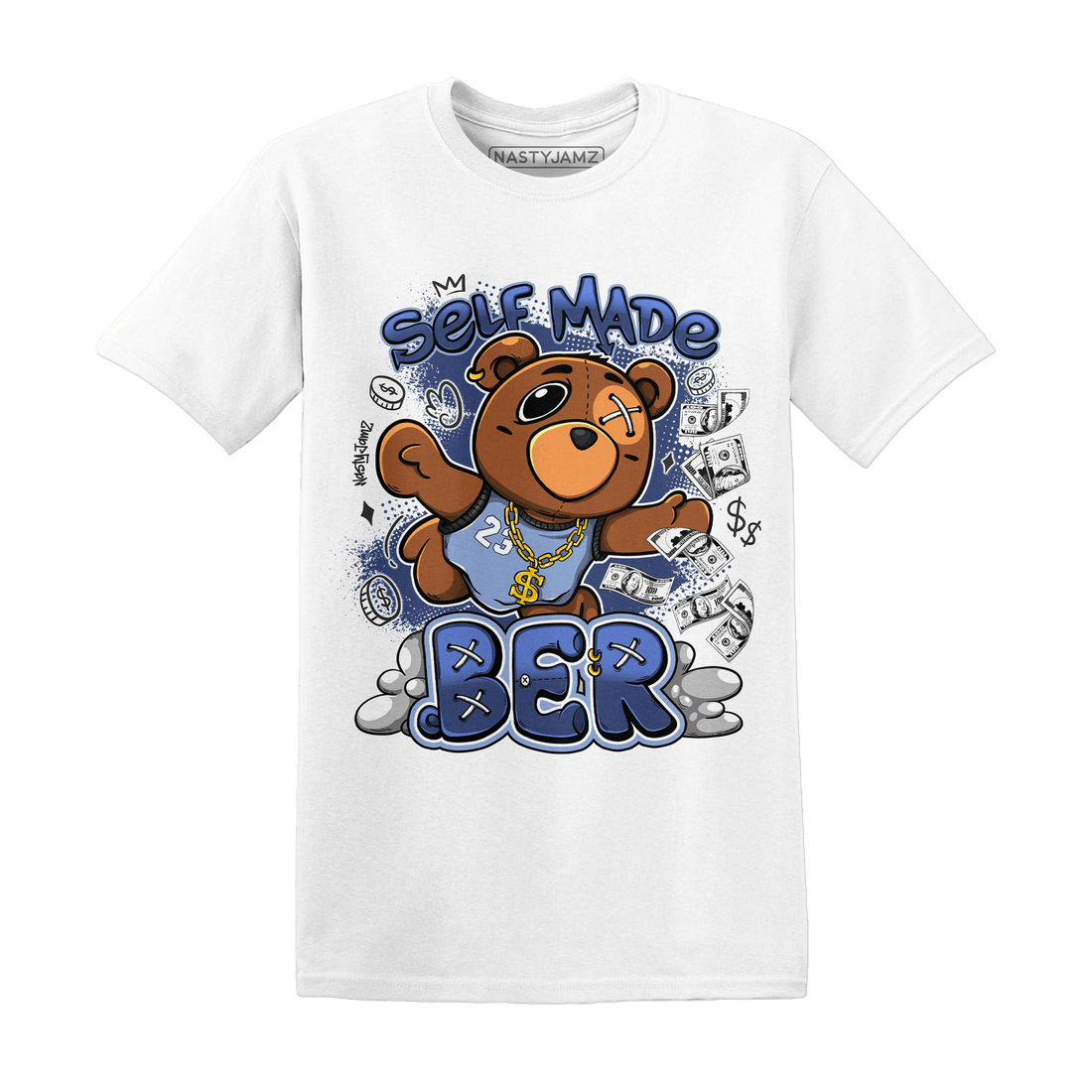 Midnight Navy 5s T Shirt Match Self Made BER - NastyJamz