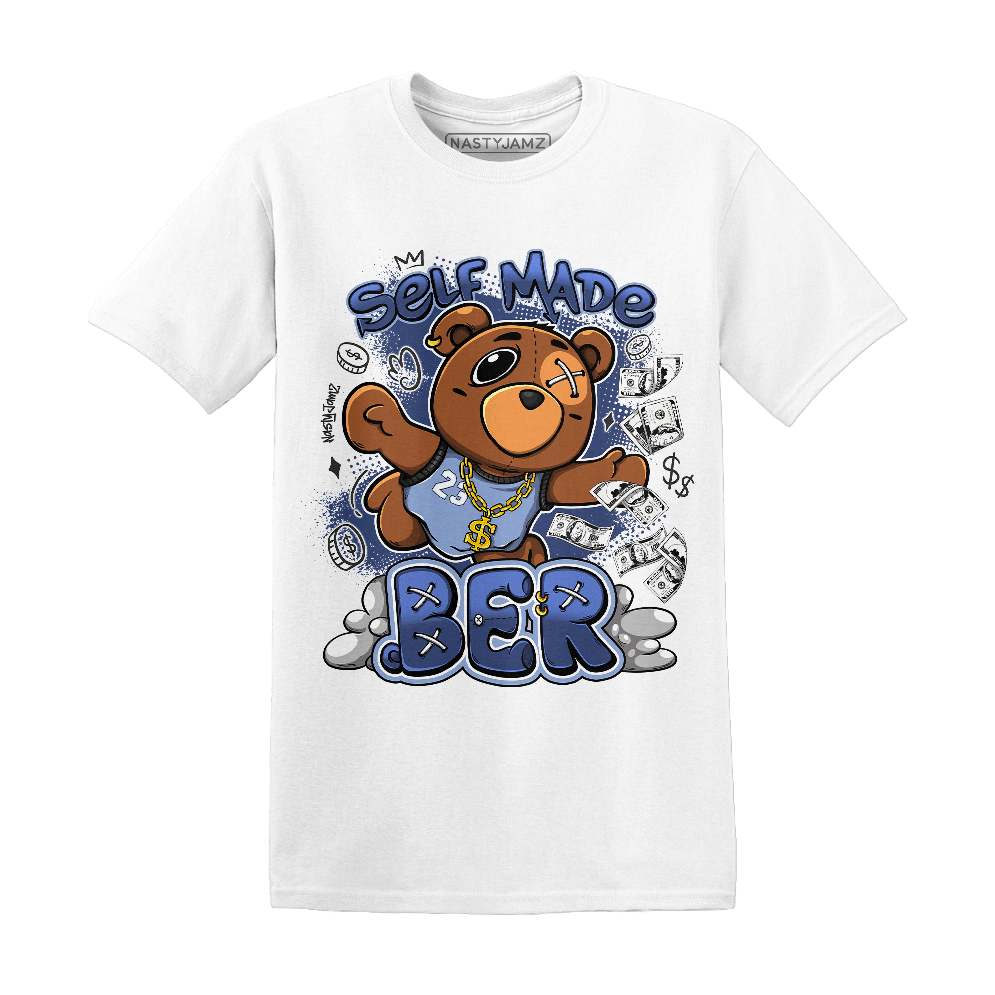 Midnight Navy 5s T Shirt Match Self Made BER - NastyJamz