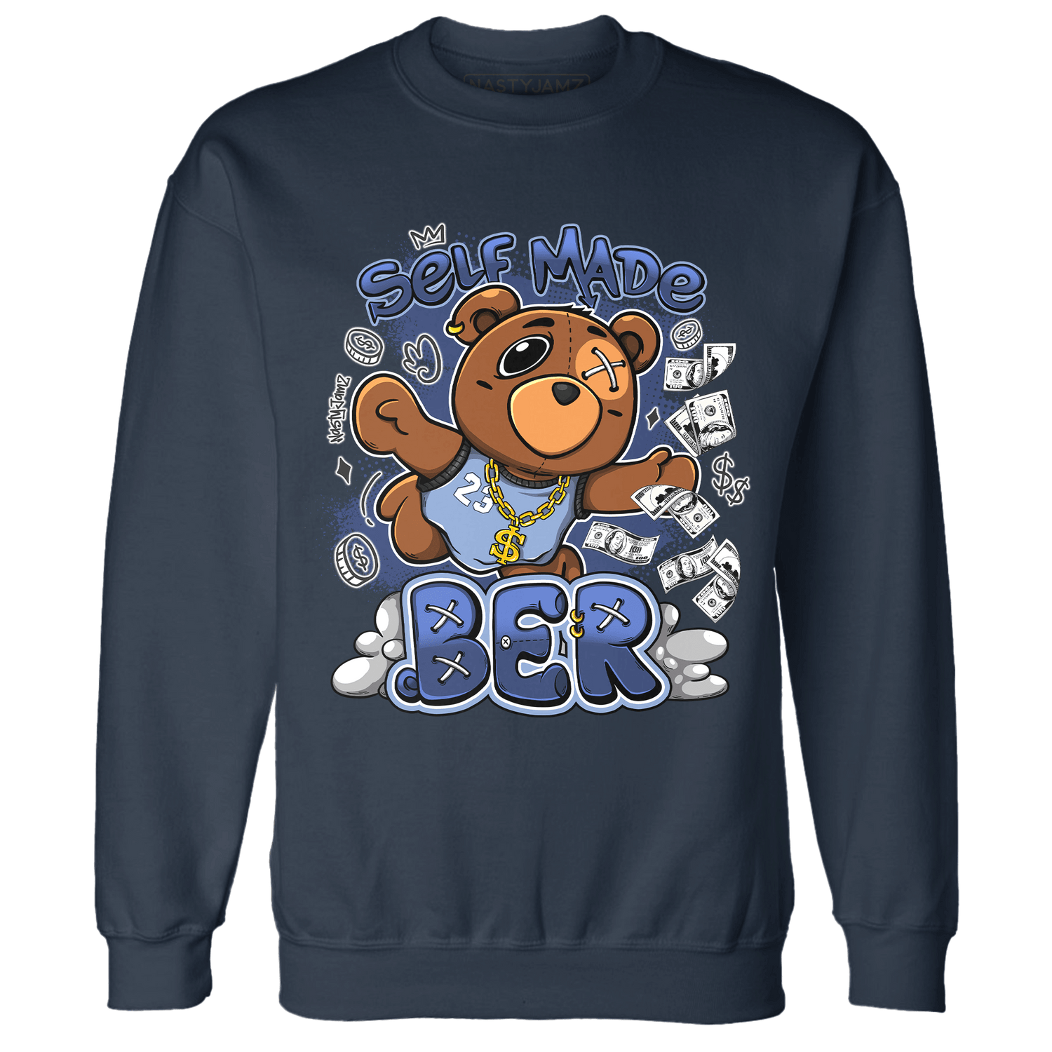 Midnight Navy 5s Sweatshirt Match Self Made BER - NastyJamz