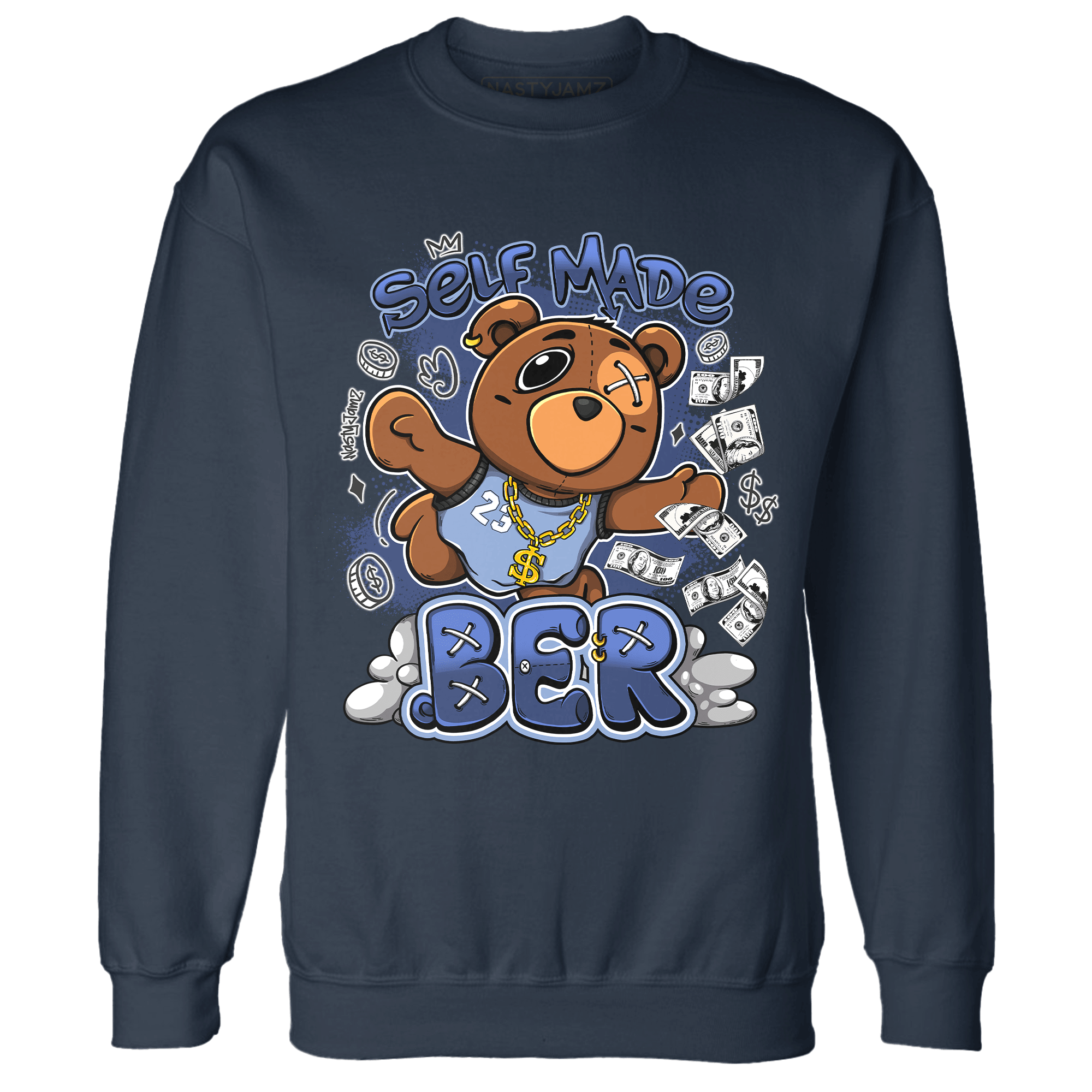 Midnight Navy 5s Sweatshirt Match Self Made BER - NastyJamz