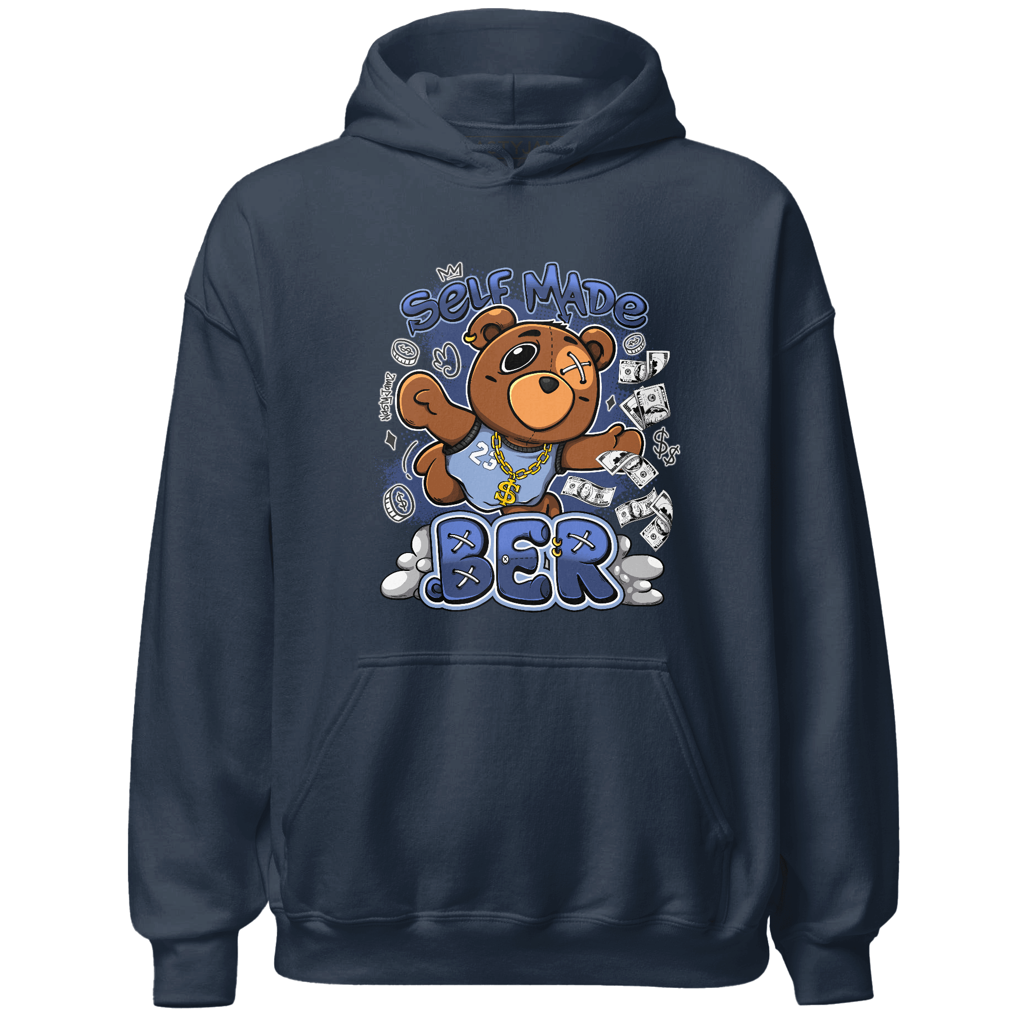 Midnight Navy 5s Hoodie Match Self Made BER - NastyJamz