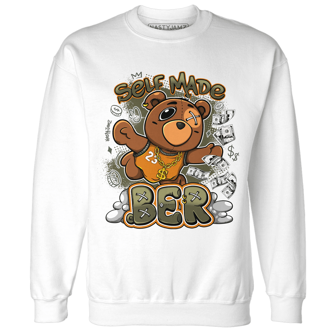 Olive 5s Sweatshirt Match Self Made BER - NastyJamz