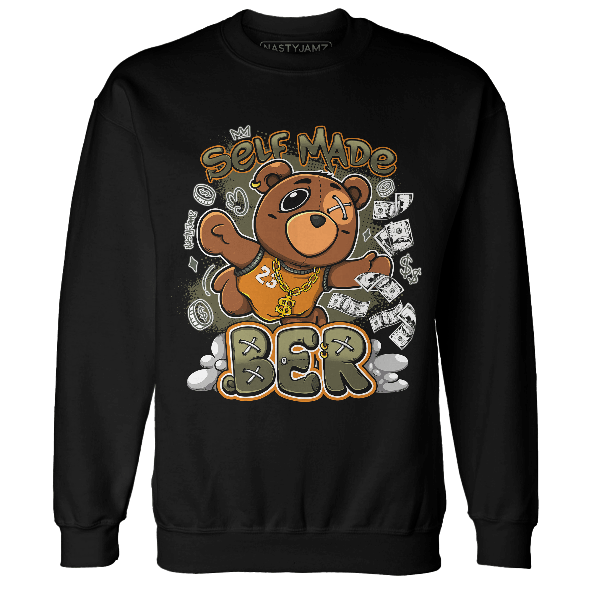 Olive 5s Sweatshirt Match Self Made BER - NastyJamz