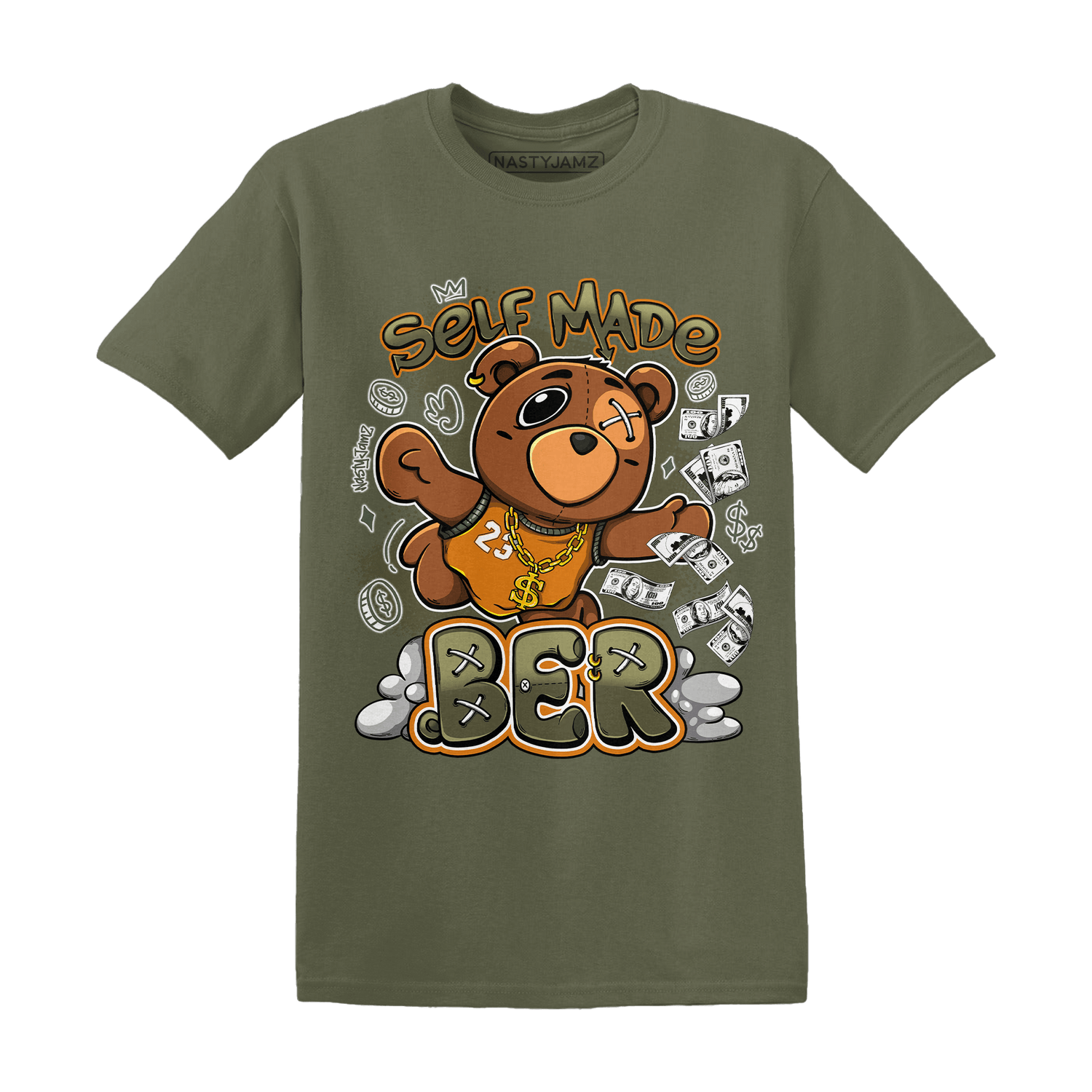 Olive 5s T Shirt Match Self Made BER - NastyJamz