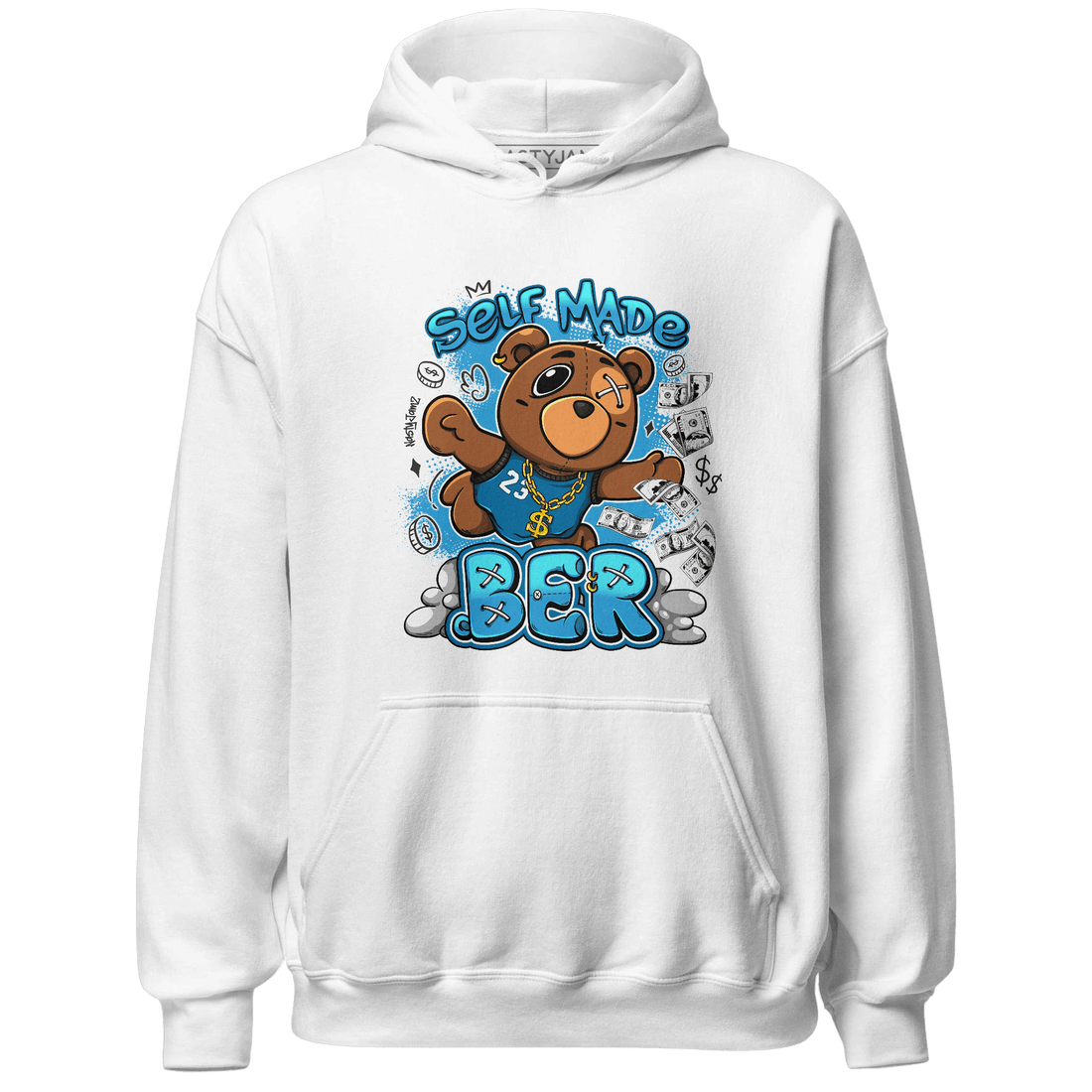 Powder Blue 9s Hoodie Match Self Made BER - NastyJamz