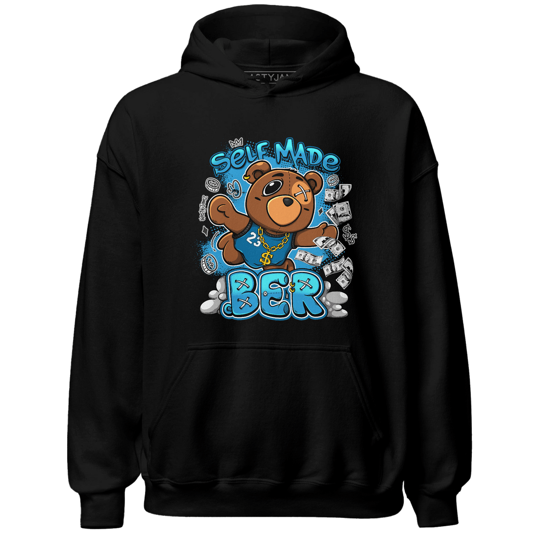Powder Blue 9s Hoodie Match Self Made BER - NastyJamz