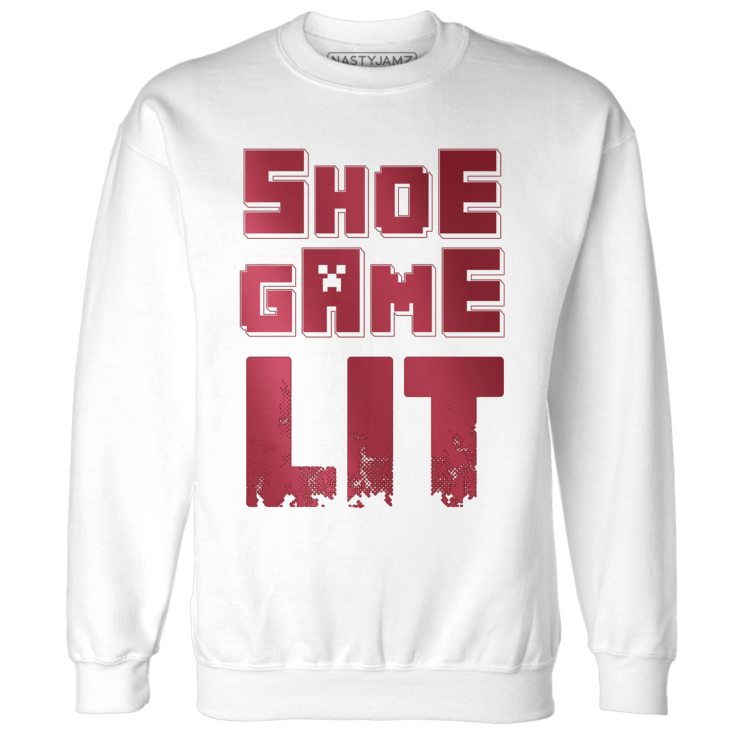 High 85 Metallic Burgundy 1s Sweatshirt Match Shoe Game Lit - NastyJamz