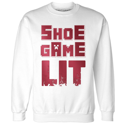 High 85 Metallic Burgundy 1s Sweatshirt Match Shoe Game Lit - NastyJamz