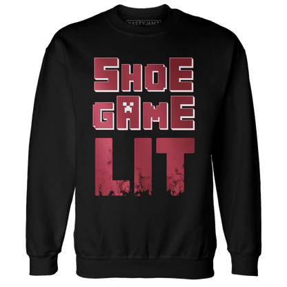 High 85 Metallic Burgundy 1s Sweatshirt Match Shoe Game Lit - NastyJamz