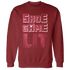 High 85 Metallic Burgundy 1s Sweatshirt Match Shoe Game Lit - NastyJamz