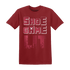 High 85 Metallic Burgundy 1s T Shirt Match Shoe Game Lit - NastyJamz