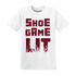 High White Team Red 1s T Shirt Match Shoe Game Lit - NastyJamz
