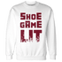 High White Team Red 1s Sweatshirt Match Shoe Game Lit - NastyJamz