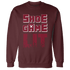 High White Team Red 1s Sweatshirt Match Shoe Game Lit - NastyJamz