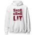 High White Team Red 1s Hoodie Match Shoe Game Lit - NastyJamz