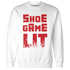 Jumman Jack University Red Sweatshirt Match Shoe Game Lit - NastyJamz