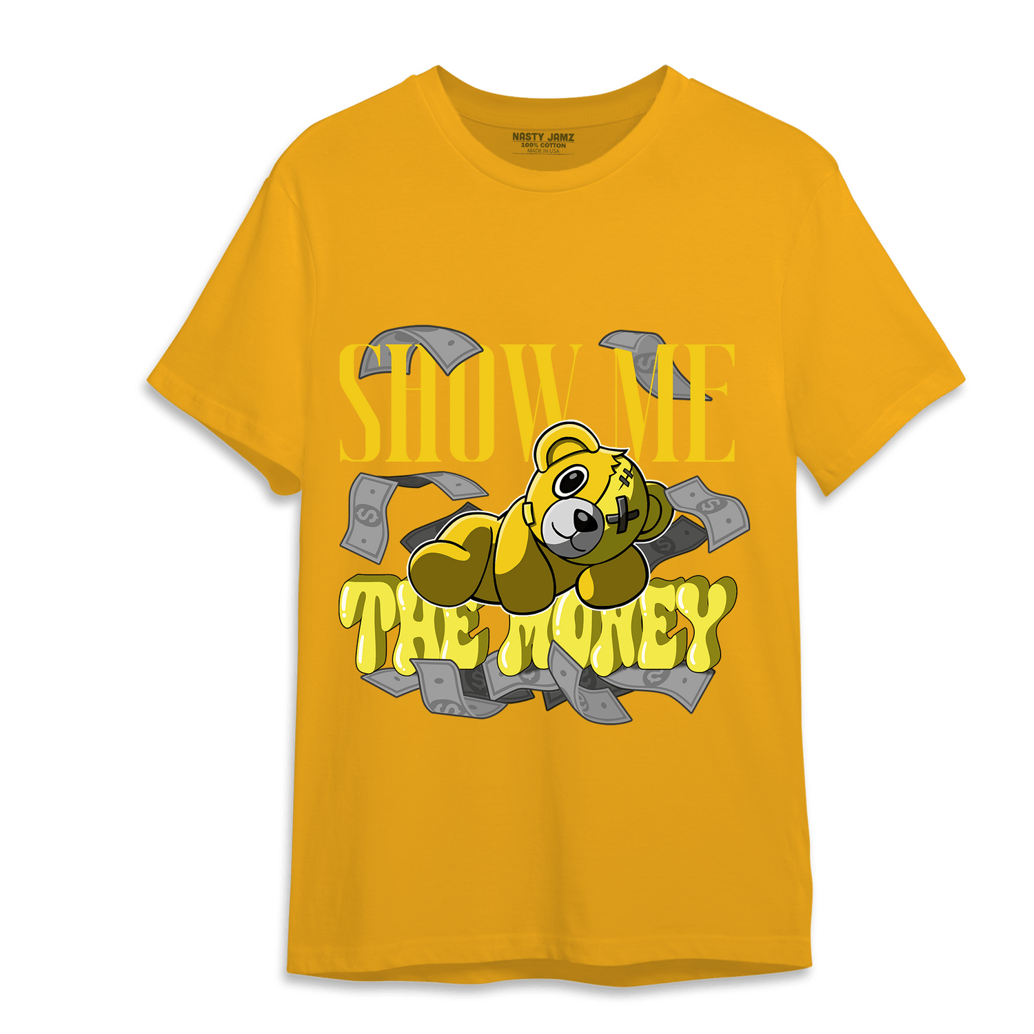 Vivid Sulfur 4s T Shirt Match Show Me The Money - NastyJamz