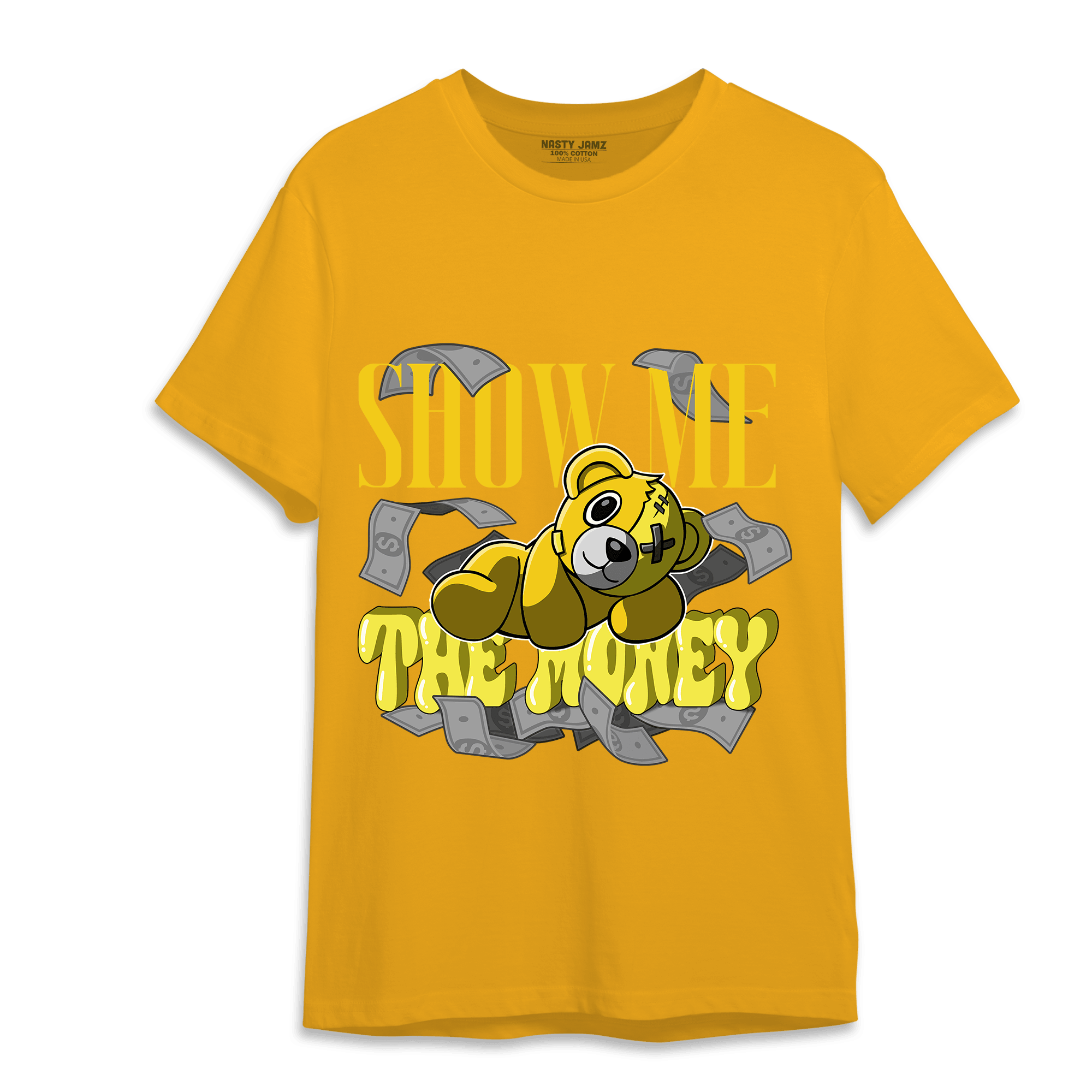 Vivid Sulfur 4s T Shirt Match Show Me The Money - NastyJamz