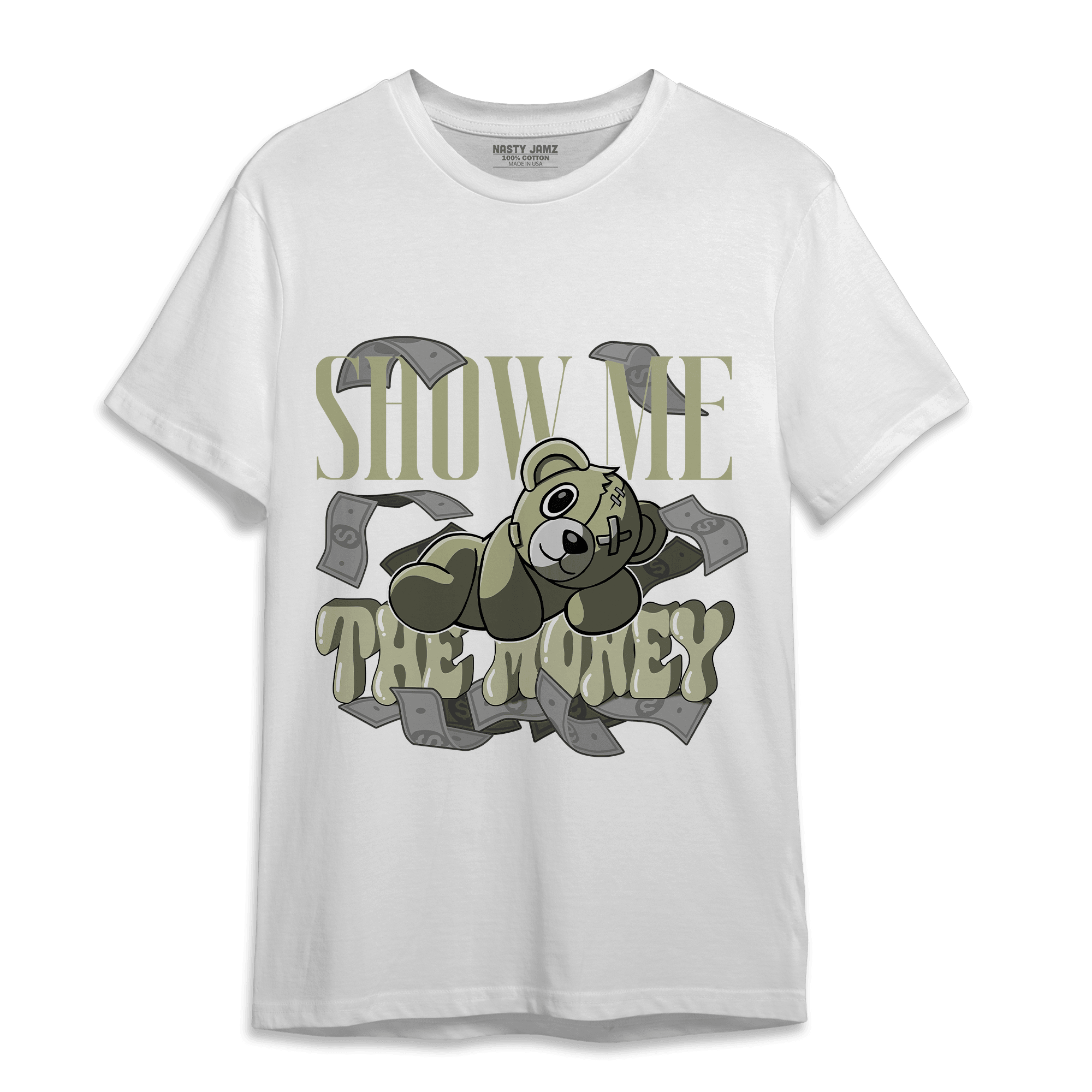 Yeezy Slide Resin T Shirt Match Show Me The Money - NastyJamz