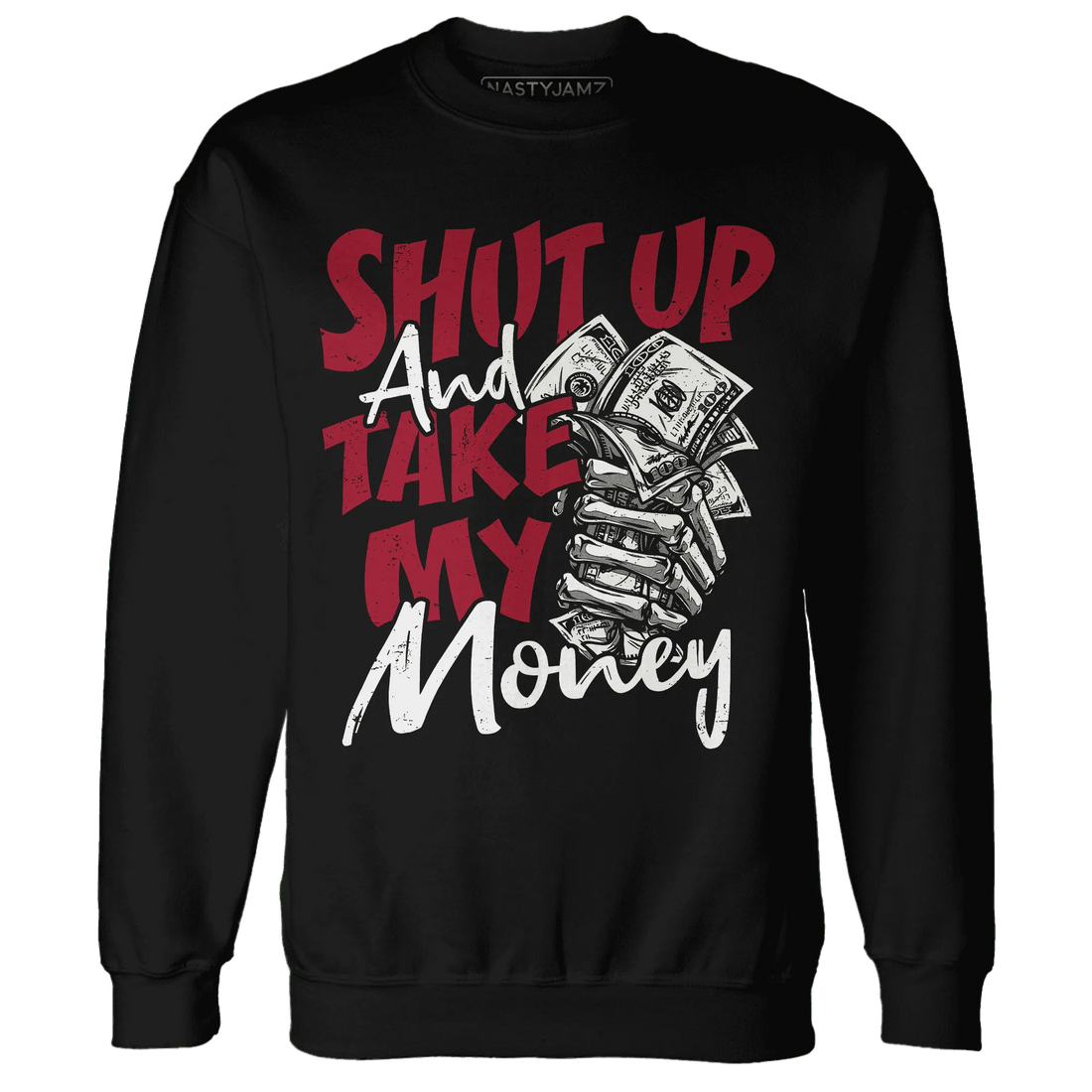 Retro-Red-Taxi-12s-Sweatshirt-Match-Shut-Up
