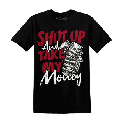 Retro-Red-Taxi-12s-T-Shirt-Match-Shut-Up