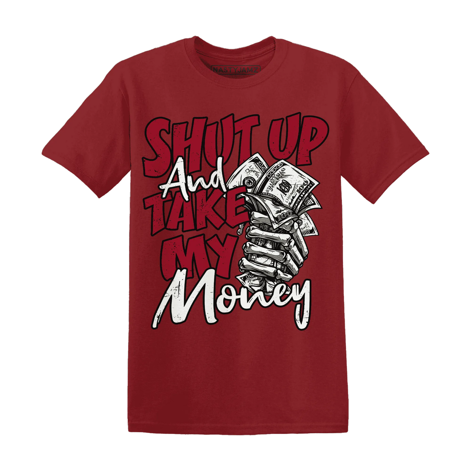 Retro-Red-Taxi-12s-T-Shirt-Match-Shut-Up