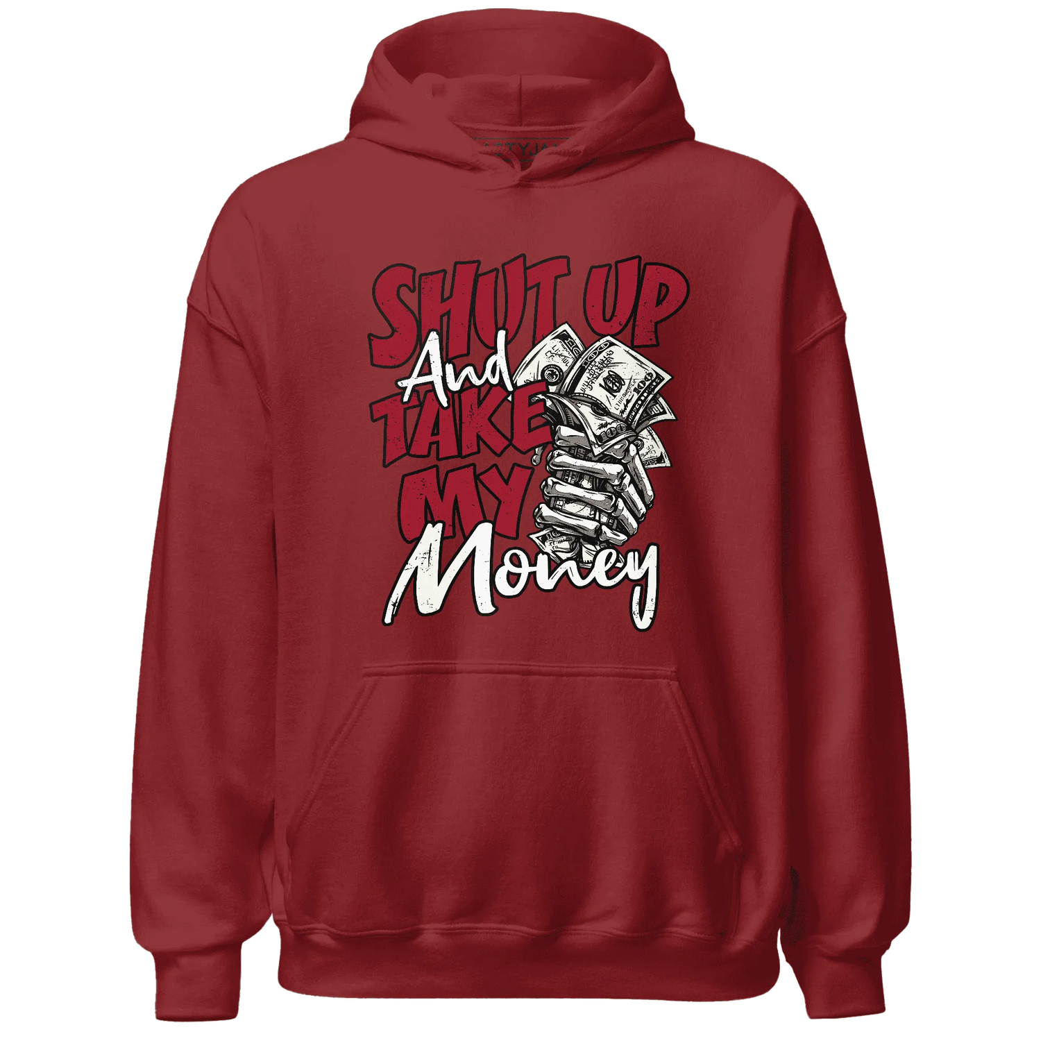 Retro-Red-Taxi-12s-Hoodie-Match-Shut-Up