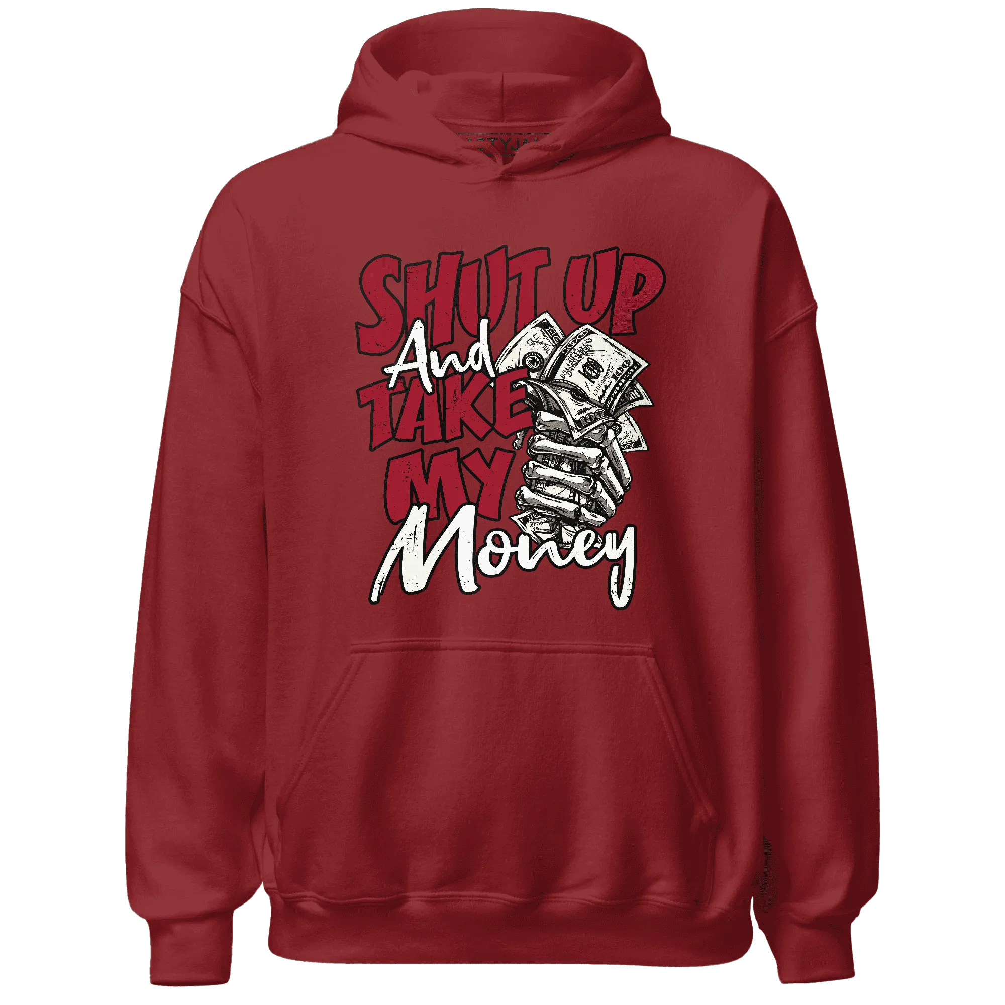 Retro-Red-Taxi-12s-Hoodie-Match-Shut-Up