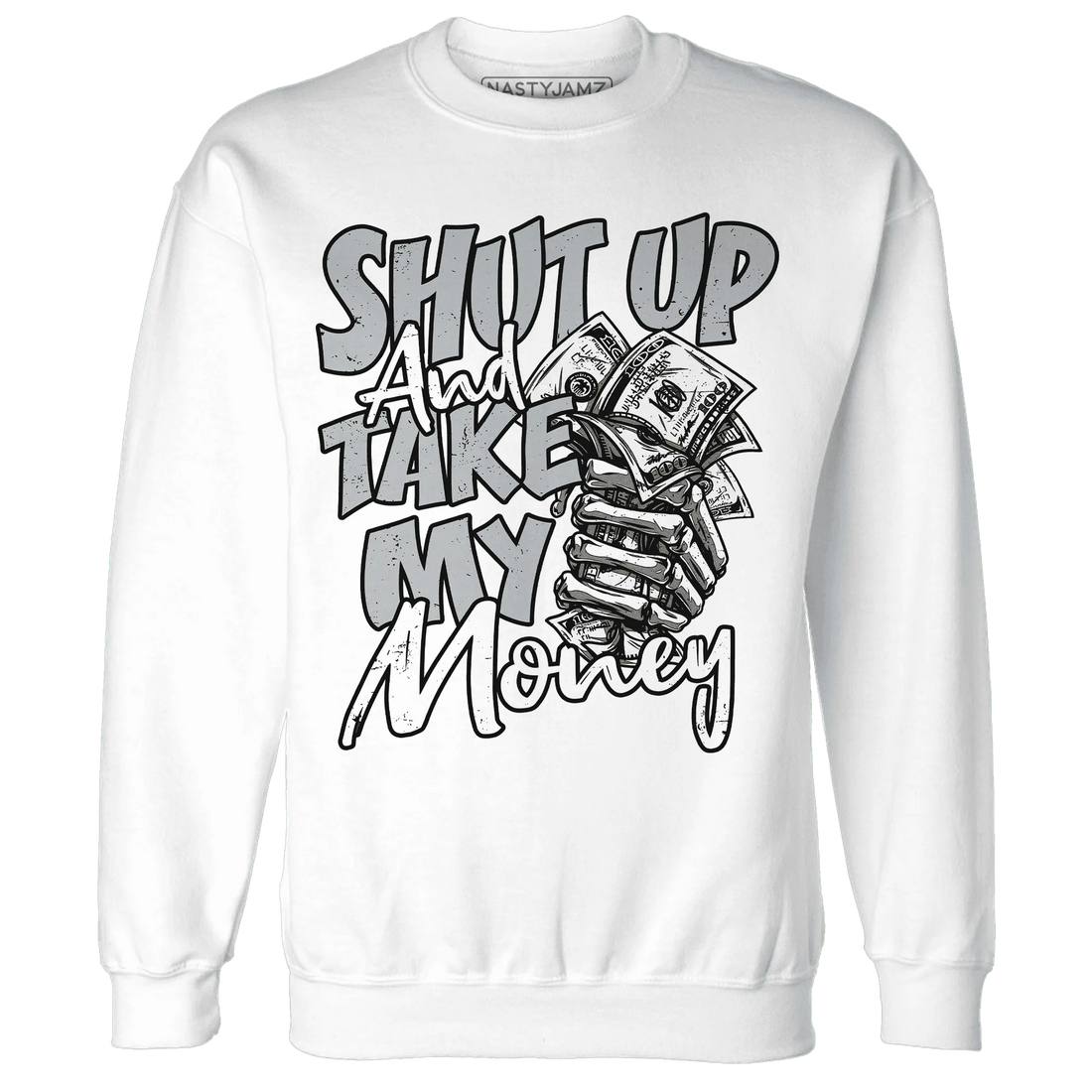 Wolf-Grey-12s-Sweatshirt-Match-Shut-Up