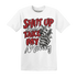 Black-Toe-Reimagined-Red-White-1s-NastyJamz-T-Shirt-Match-Shut-Up