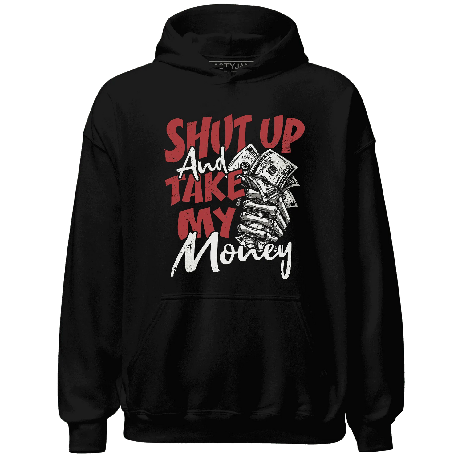 Black-Toe-Reimagined-Red-White-1s-Hoodie-Match-Shut-Up