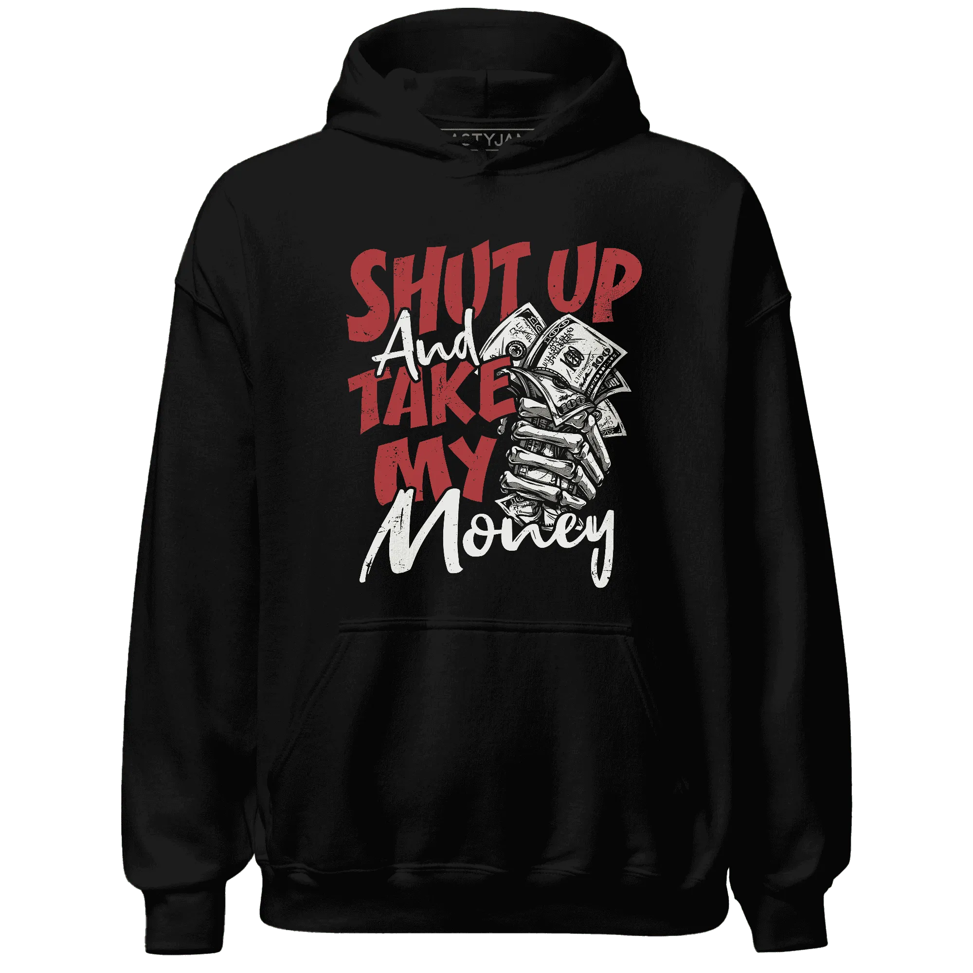 Black-Toe-Reimagined-Red-White-1s-Hoodie-Match-Shut-Up