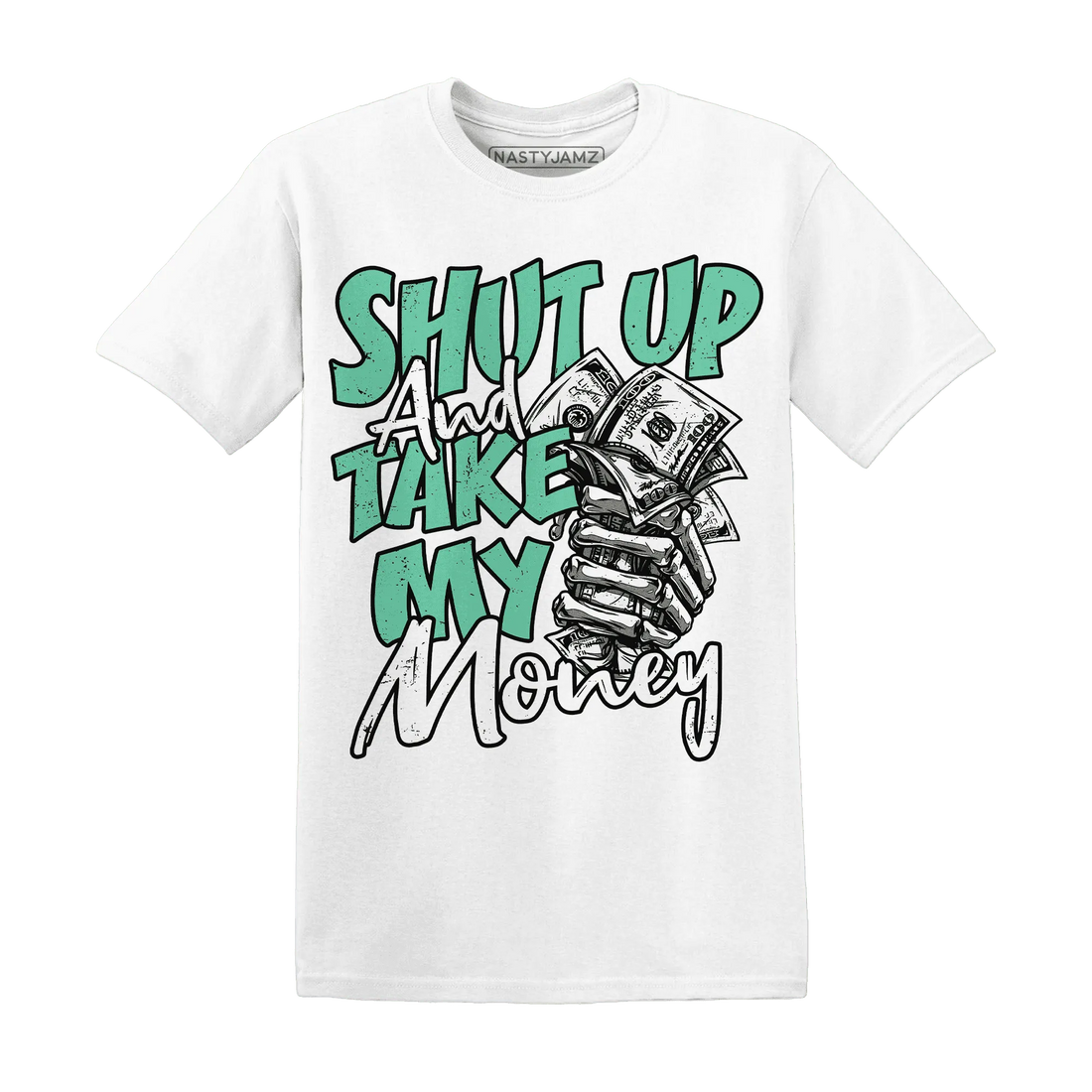 High-OG-Green-Glow-1s-T-Shirt-Match-Shut-Up