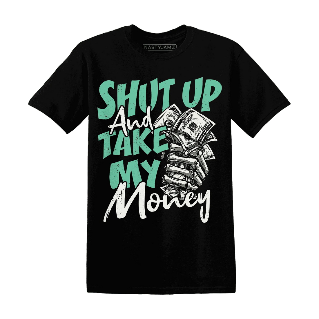 High-OG-Green-Glow-1s-T-Shirt-Match-Shut-Up