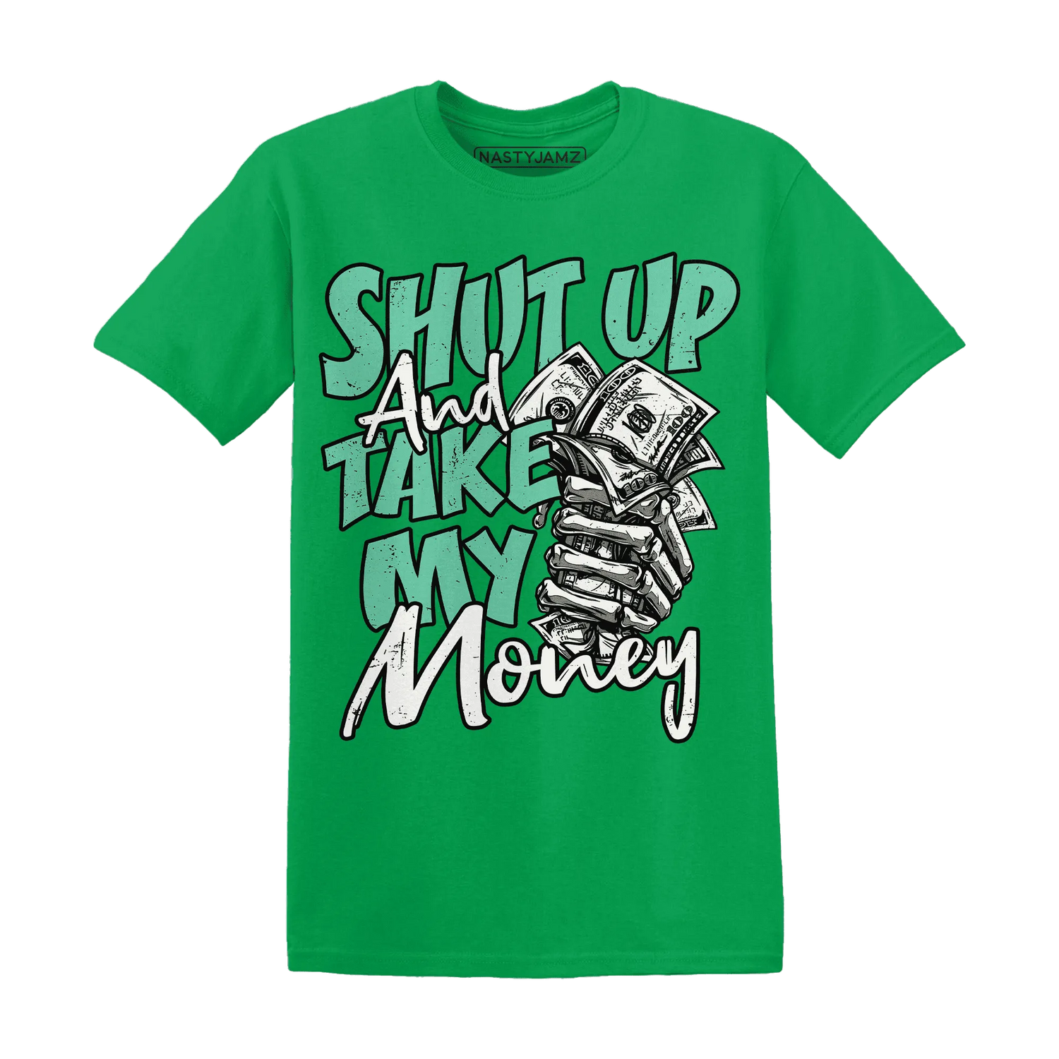 High-OG-Green-Glow-1s-T-Shirt-Match-Shut-Up