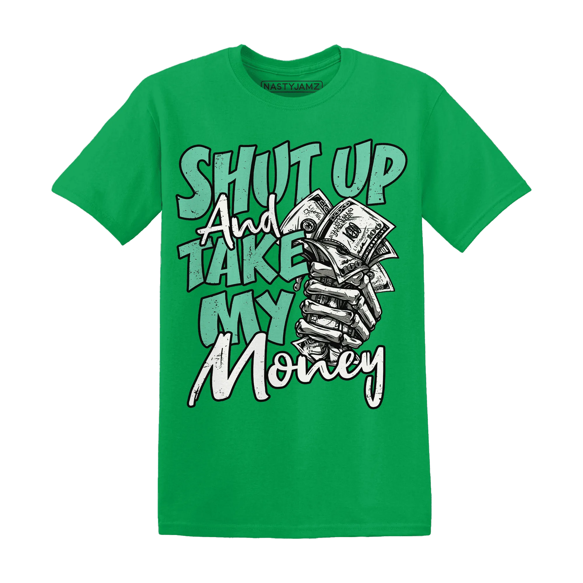 High-OG-Green-Glow-1s-T-Shirt-Match-Shut-Up