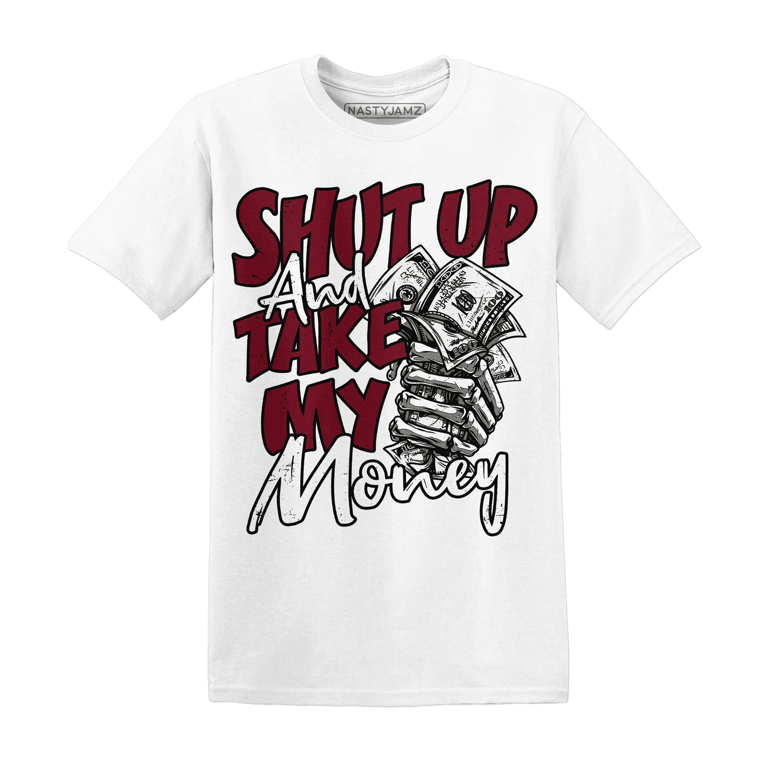 High-White-Team-Red-1s-T-Shirt-Match-Shut-Up