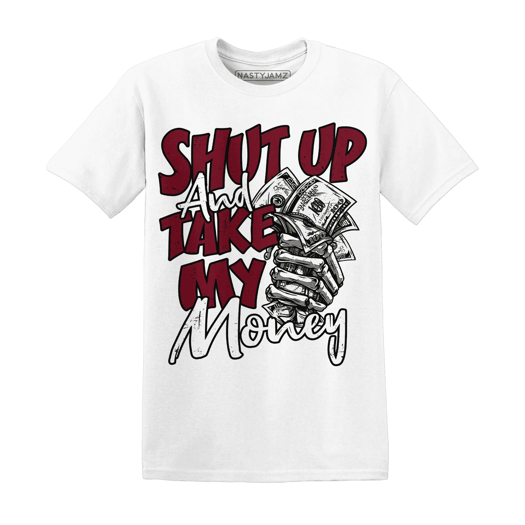 High-White-Team-Red-1s-T-Shirt-Match-Shut-Up