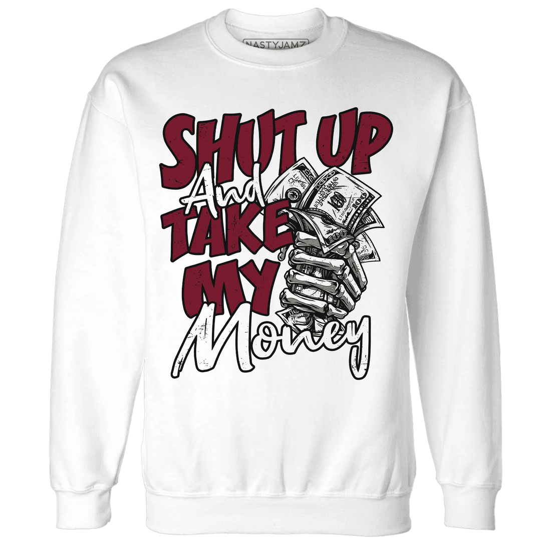 High-White-Team-Red-1s-Sweatshirt-Match-Shut-Up