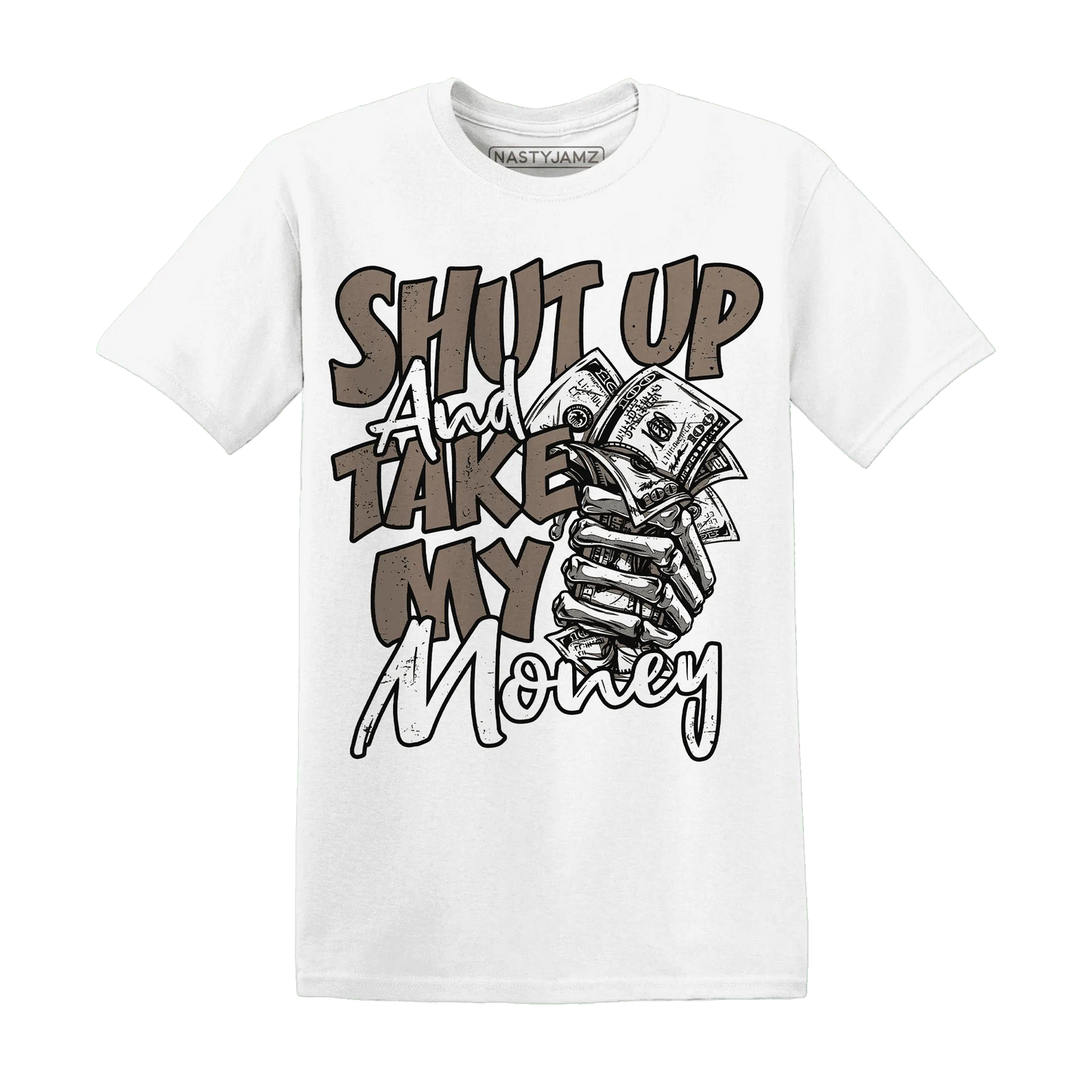 Low-Mocha-1s-T-Shirt-Match-Shut-Up