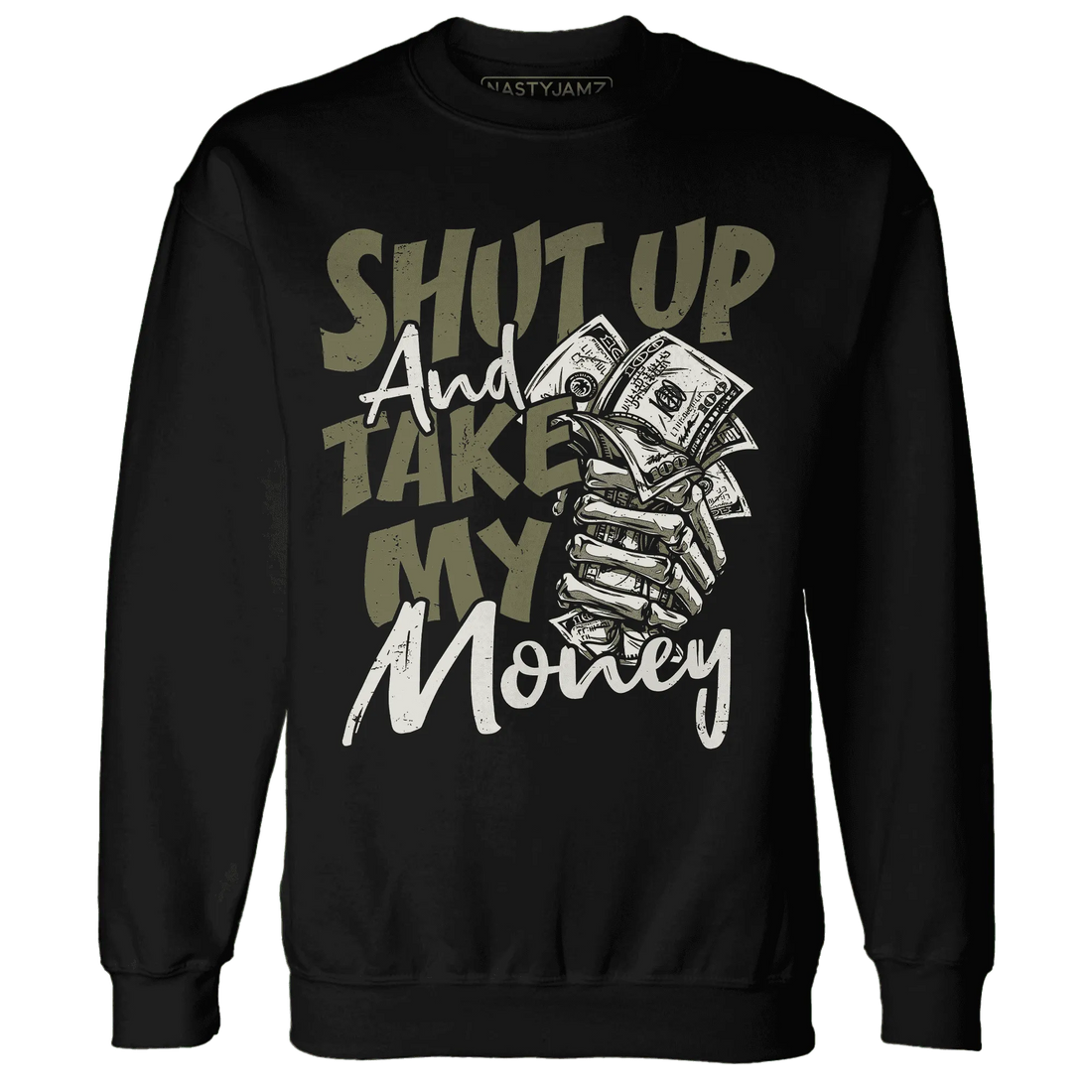 Medium-Olive-1s-Sweatshirt-Match-Shut-Up