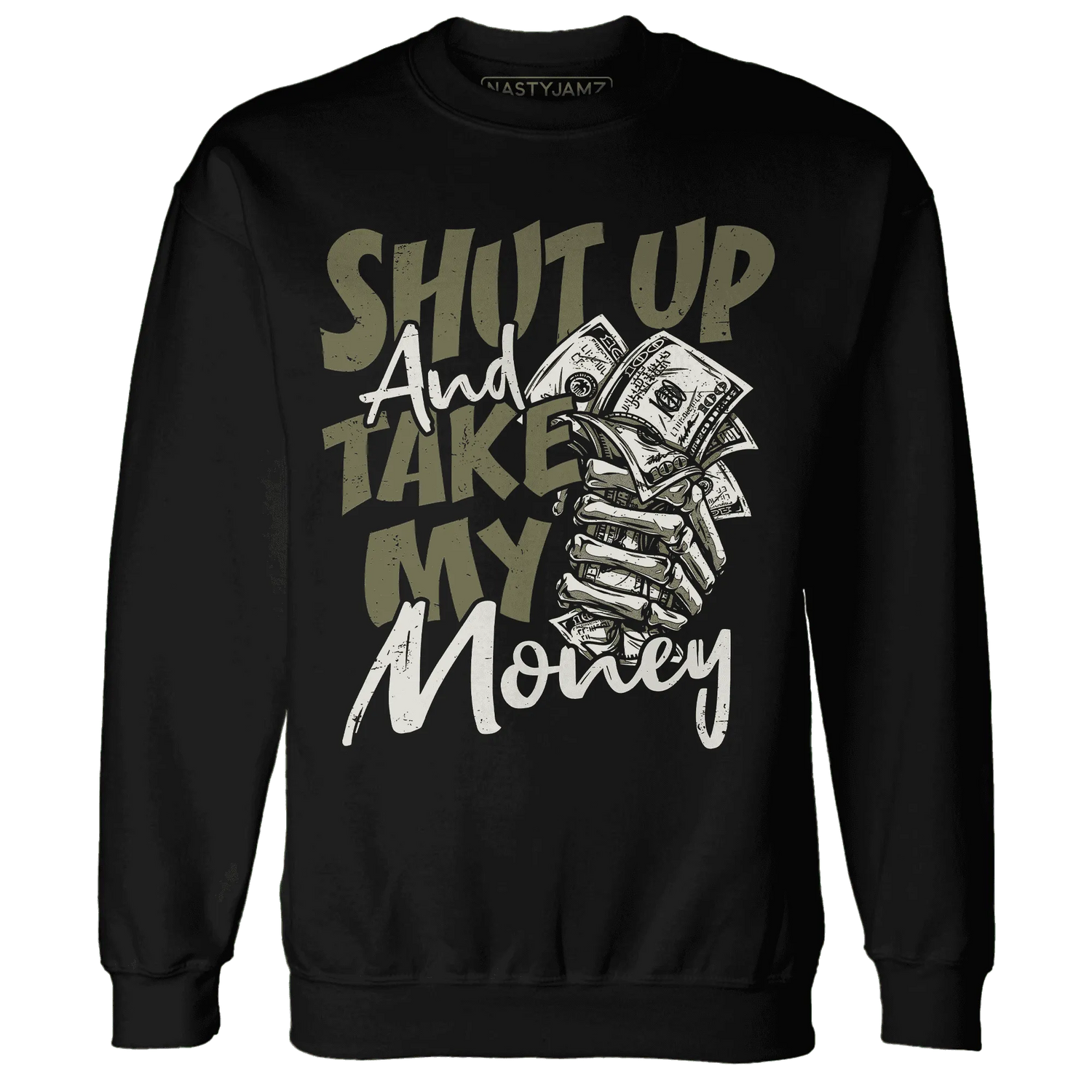 Medium-Olive-1s-Sweatshirt-Match-Shut-Up