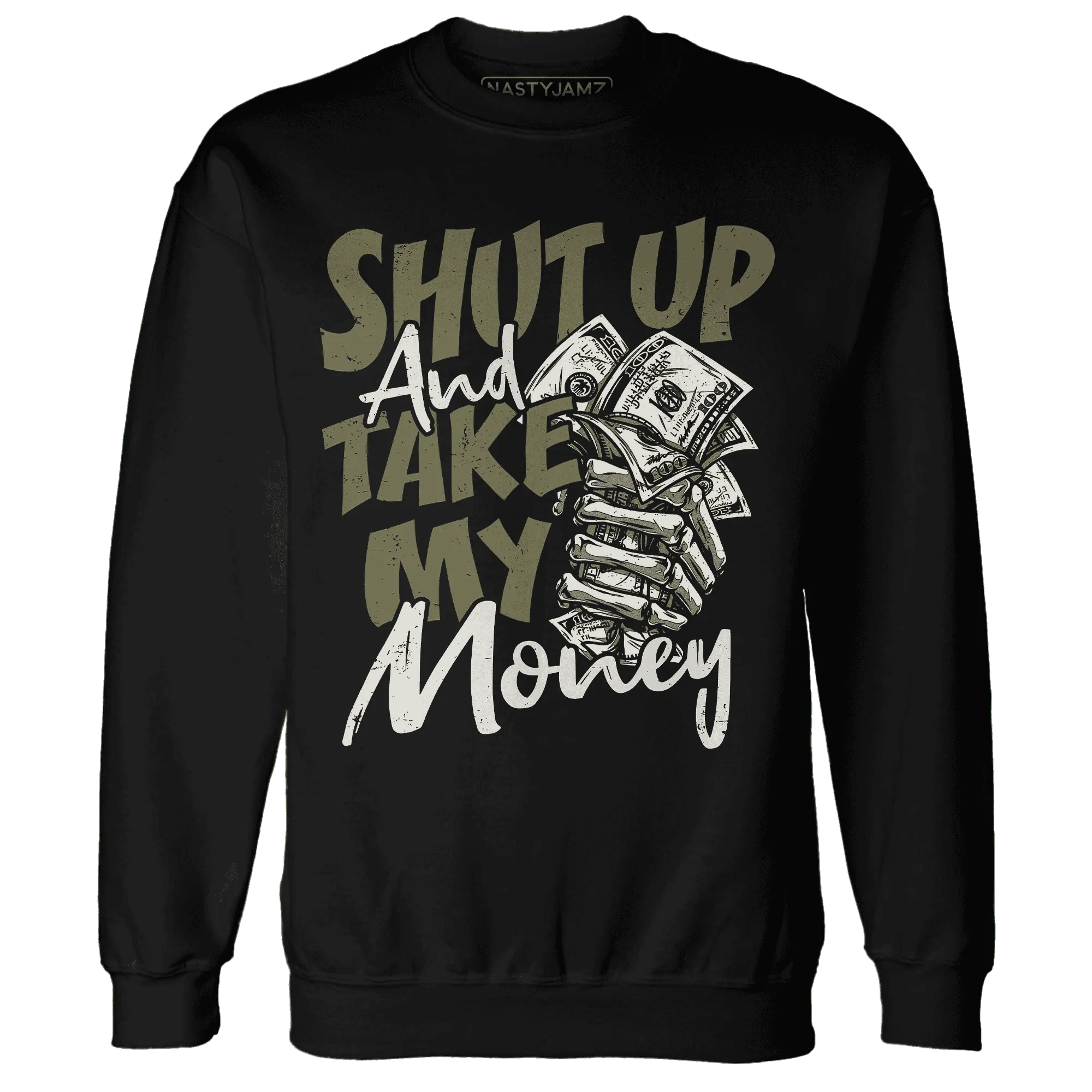 Medium-Olive-1s-Sweatshirt-Match-Shut-Up