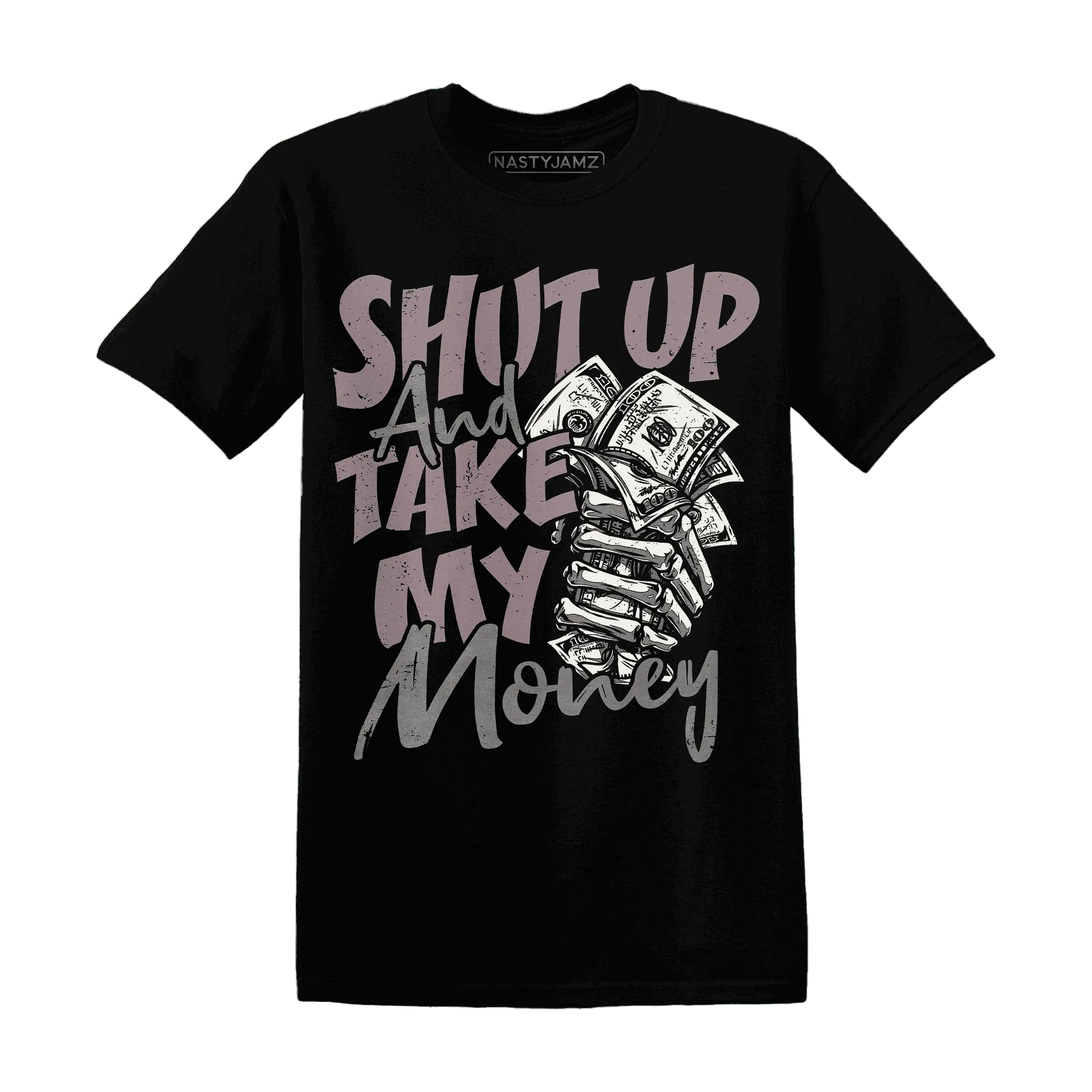 Black-Violet-Ore-3s-T-Shirt-Match-Shut-Up