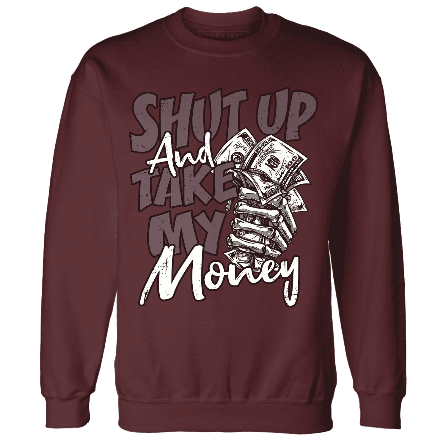 Burgundy-Crush-3s-Sweatshirt-Match-Shut-Up