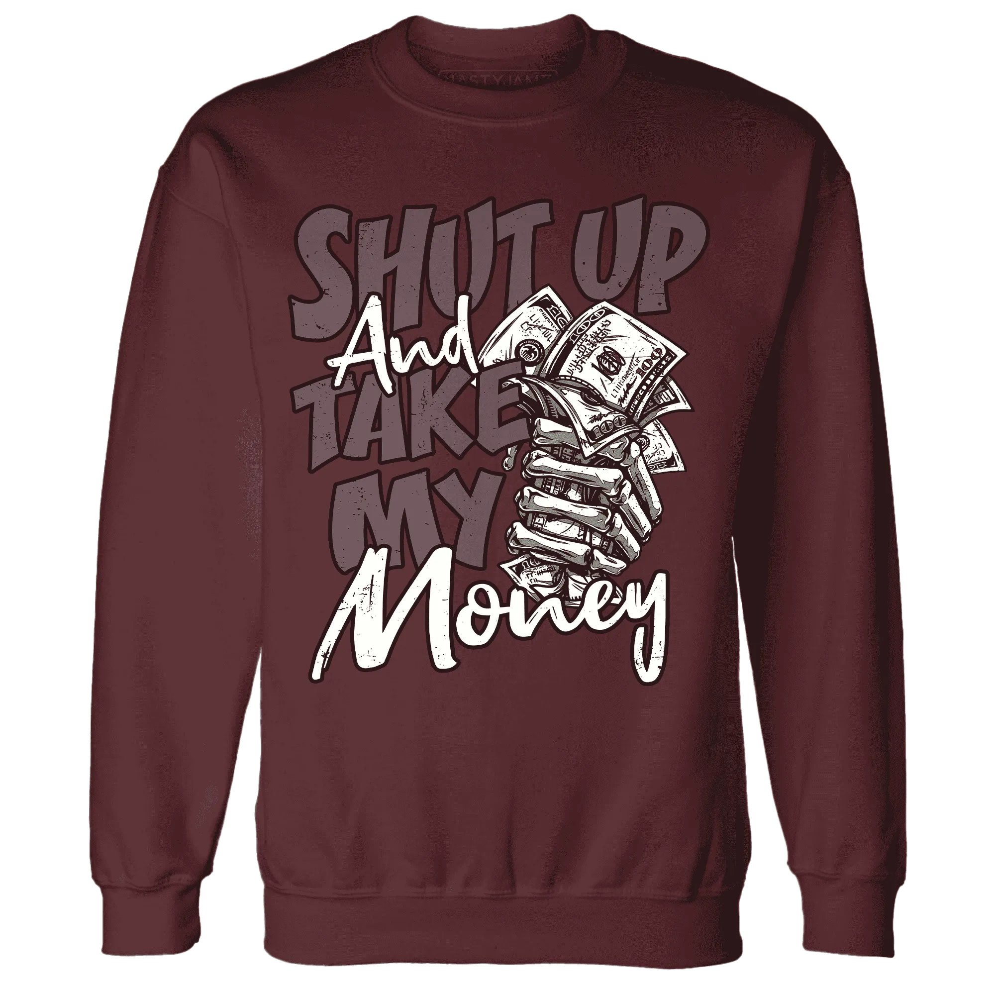 Burgundy-Crush-3s-Sweatshirt-Match-Shut-Up