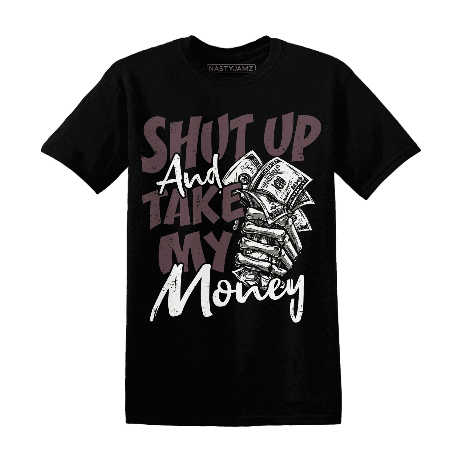 Burgundy-Crush-3s-T-Shirt-Match-Shut-Up