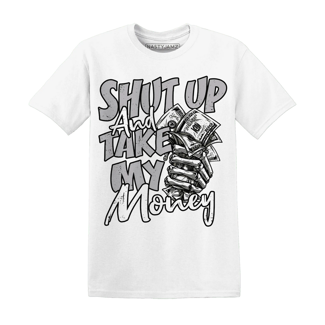 Cement-Grey-3s-T-Shirt-Match-Shut-Up
