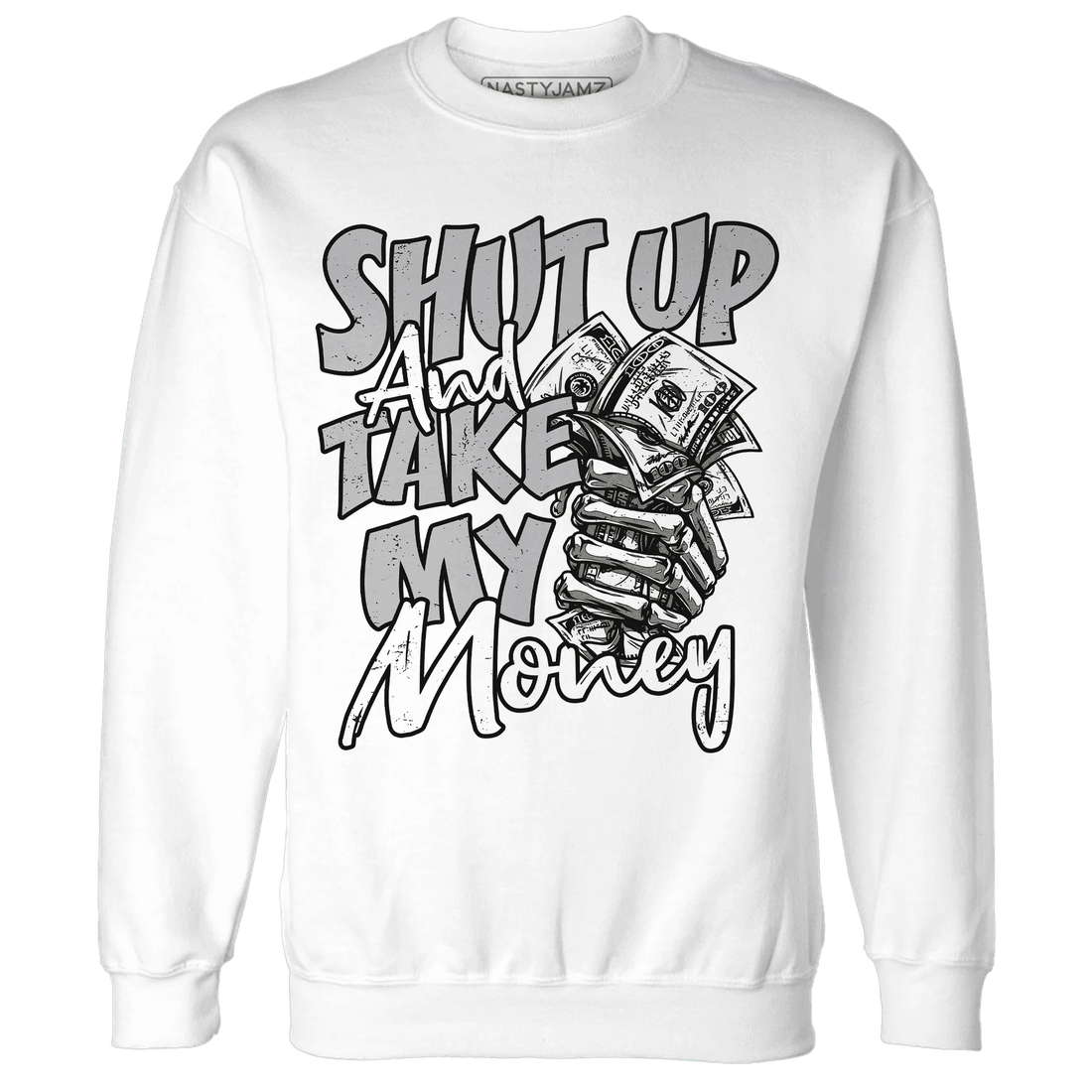 Cement-Grey-3s-Sweatshirt-Match-Shut-Up